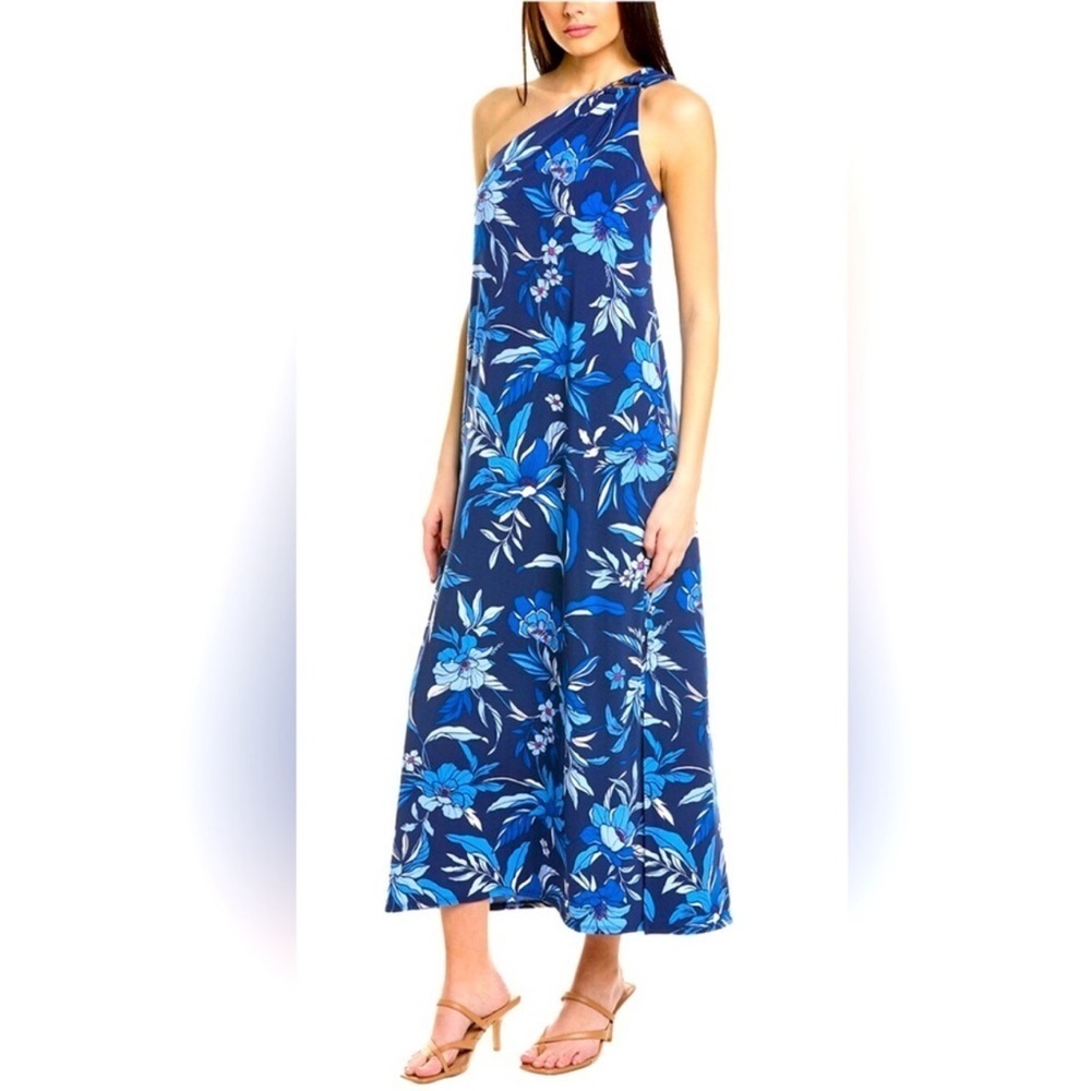 Tommy Bahama Romantic Blooms One-Shoulder Maxi Dress Women L NWT $198 Stretch